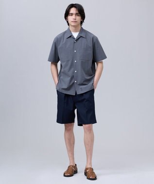J.PRESS MEN 【J.PRESS ORIGINALS】【UNISEX】Toropical Open Half Sleeve Shirt / Baggy-Fit グレー系