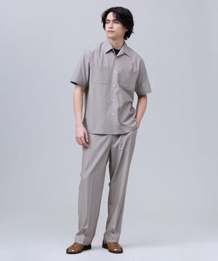 J.PRESS MEN 【J.PRESS ORIGINALS】【UNISEX】Toropical Open Half Sleeve Shirt / Baggy-Fit ベージュ系