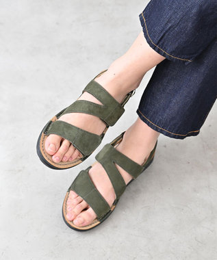 Pointer 本革 甲幅調整 マジックテープ付きサンダル