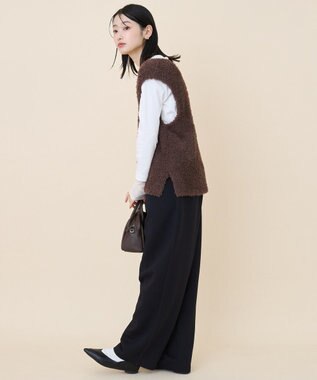 AMERICAN HOLIC 袖チュールレイヤードプルオーバー Off White