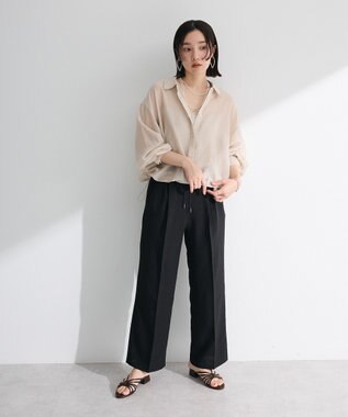 Green Parks 裾ドロストシアーシャツ Beige