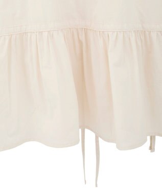 earth music&ecology 【綿100％】サイドリボンラッフルミニワンピース Ecru