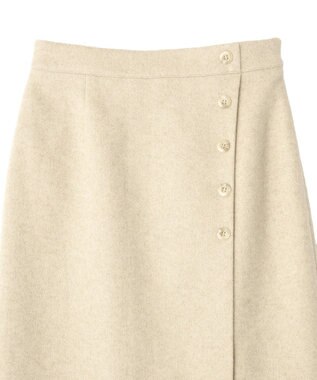 CRAFT STANDARD BOUTIQUE ラップ風Iラインスカート Light Beige