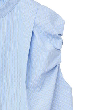 CRAFT STANDARD BOUTIQUE フレンチスリーブブラウス Stripe Blue