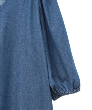 Green Parks ・ＳＵＧＡＲ　ＳＰＯＯＮ　デニムＶネックワンピース Indigo