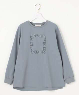 ANY SIS 【洗える】ジョーゼットロゴＴ ブラウス ミントグレー