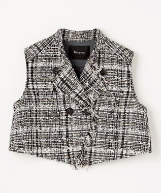 GRACE CONTINENTAL フリンジミニベスト ブラック