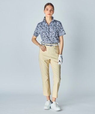 FILA GOLF／marie claire 【Marie claire sports】ハーフジップ半袖シャツ ブラック