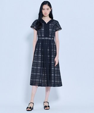 TOCCA 【星風まどかさん着用】FLOATING CHECK ドレス グレー系5