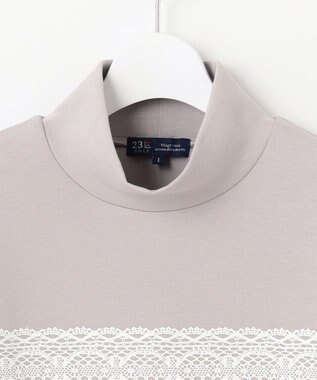 23区GOLF 【WOMEN/EC限定】レース柄 モックネック トレーナー ベージュ系