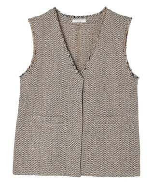 Green Parks ツイードベスト Beige