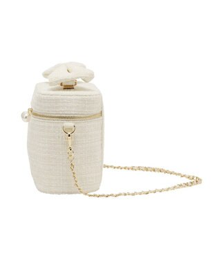 Maison de FLEUR ツイードキューブショルダーバッグ Ivory