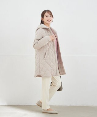 Tiaclasse 【安田美沙子さん着用・新色追加】中綿キルティングコート アイボリー