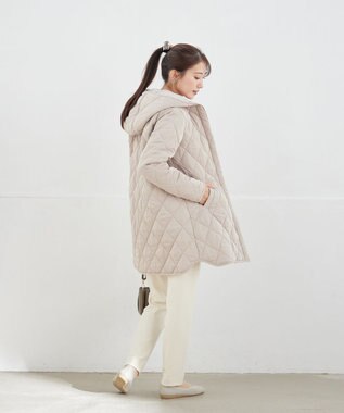 Tiaclasse 【安田美沙子さん着用・新色追加】中綿キルティングコート アイボリー