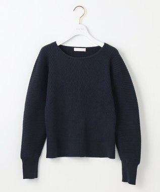 ANY SIS L 【洗える】アレンジRIB ニット ネイビー