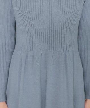 Tiaclasse 【2点セット】ケーブルトップス＆ニットワンピースセット ライトブルー