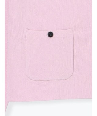 Te chichi 総針衿付きジャケットカーディガン ピンク