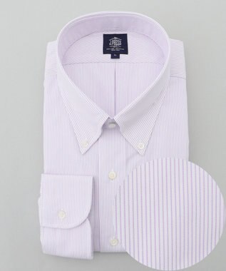 J.PRESS MEN 【KING SIZE】【PREMIUM PLEATS / 形態安定】マイクロストライプ ドレスシャツ / B.D.