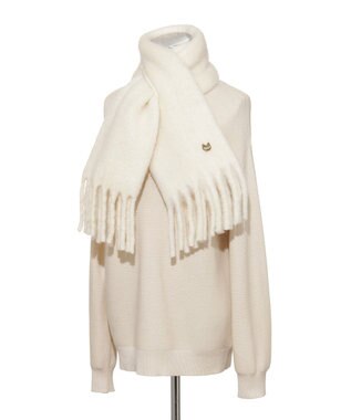 MOONBAT PAUL&JOE ACCESSOIRES(ポール&ジョー) ボリュームマフラー 無地 オフホワイト