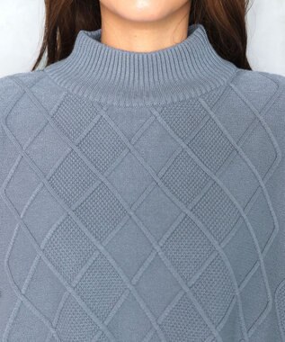 Tiaclasse 【2点セット】ケーブルトップス＆ニットワンピースセット ライトブルー