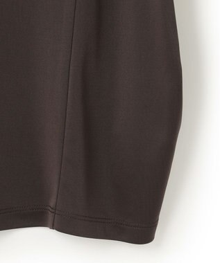 ICB 【洗える】トリアセサテンスムース 7分袖プルオーバー ダークブラウン系