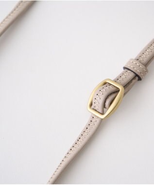 MIYABIYA 南蛮七宝 ソフトレザー ダブルポシェット ベージュ