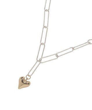 earth music&ecology ハートチェーンネックレス Silver