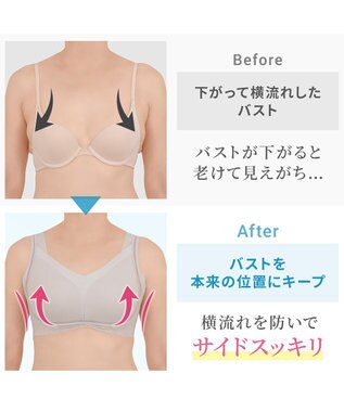 BRADELIS New York 【Yukine inc. 】ゆきねえモアソフト快適ホールドブラ24  接触冷感 ノンワイヤーでラクに補正 ブラジャー YH124201 クリームベージュ