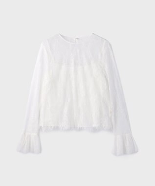 GRACE CONTINENTAL レースボウタイブラウス ホワイト