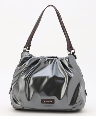LA BAGAGERIE ソフトエナメル2WAYハンドバッグ Mサイズ