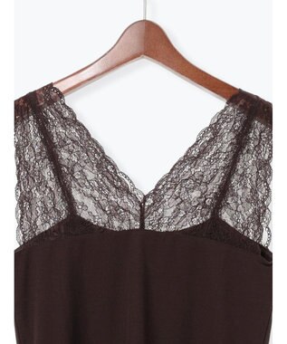 Te chichi 前後2WAYレースネックタンクトップ ブラウン
