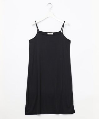 Feroux 【洗える】透かし編みニット ワンピース ブラック系