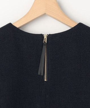 組曲 S 【先行予約】【WEB限定】メランジレノクロス 裾フレアブラウス ネイビー系