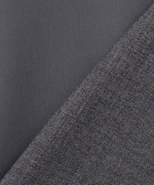 ICB L 【セットアップ対応】ウールストレッチ ノーカラージャケット チャコール系