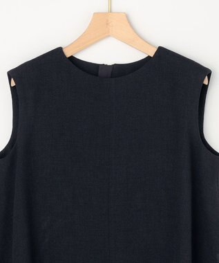 組曲 S 【先行予約】【WEB限定】メランジレノクロス 裾フレアブラウス ネイビー系
