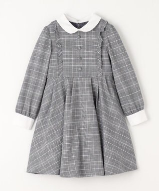 ANY KIDS 長袖 ワンピース グレンチェック