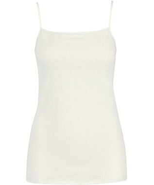 Wing インナー オーガニックコットン100％(身生地) ブラがひびきにくい 【綿の贅沢 オーガニック リブタイプ】 キャミソール EL1061 ウイング／ワコール クリーム