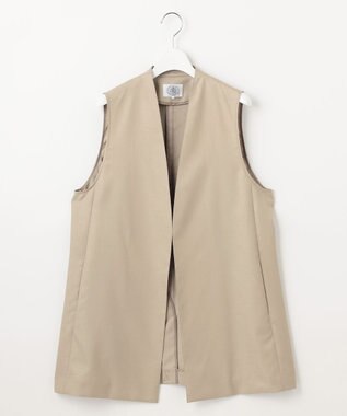 J.PRESS LADIES 【セットアップ対応・洗える・UV加工・吸水速乾】OXIJEWELストレッチ ジレ ベージュ系