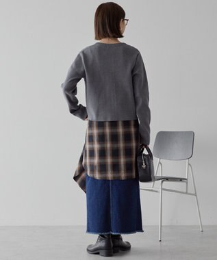 AMERICAN HOLIC バイパチリングドットニットカーディガン Gray Mixture