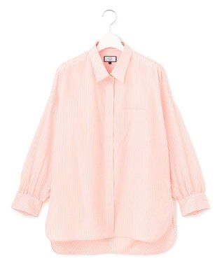  【WOMEN】コットンタイプライター ドレープシャツ