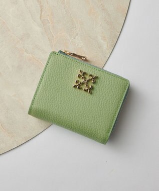 russet ＜お財布人気NO.1＞モノグラムプレートハーフウォレット(SO-376) Green/GR