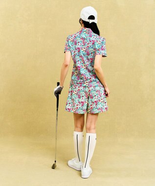 23区GOLF 【WOMEN】総柄フラワープリント ポロシャツ グリーン系5