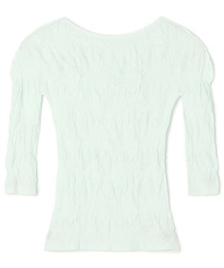 Chacott シアーレースボートネックトップ