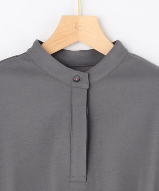 組曲 【接触冷感・WEB限定】ジョーゼットジャージードルマンスリーブ ブラウス グレー系