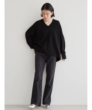 AMERICAN HOLIC バイパチＶネックニットプルオーバー Black