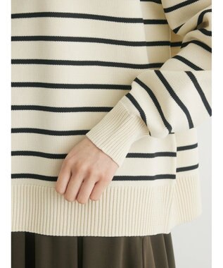 Green Parks ・ｎｏｖｅｍ９　ボーダーエアーニットプルオーバー Ivory