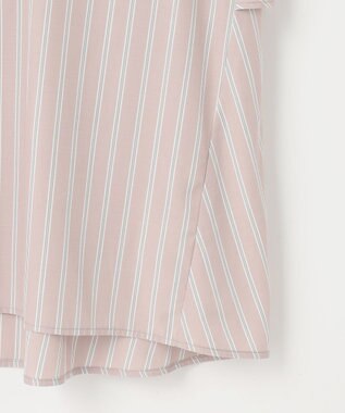 ANY SIS 【洗える】バックシャンイージーケア シャツ ベージュ×ストライプ