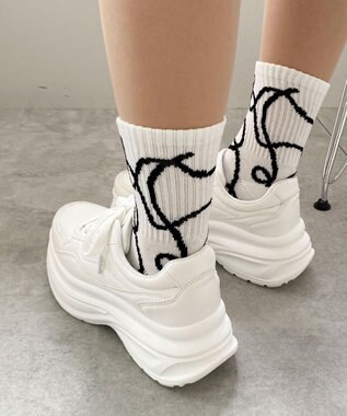 WEGO ニュアンスリブ底パイルクルーソックス