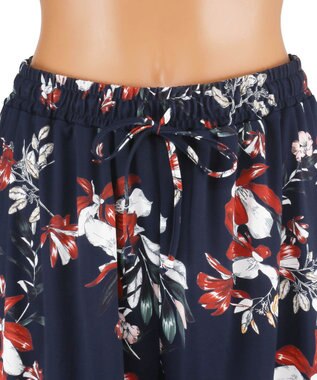 San-ai Resort（三愛水着楽園） 【SALE】ロングパンツセット水着　13L【Coral veil（コーラルヴェール）】 ネイビー