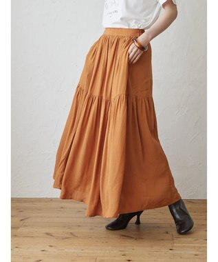 AMERICAN HOLIC ティアードギャザースカート Orange